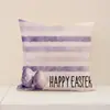 Almohada de Pascua de Amazon Funda de Almohada con Estampado de Conejo Floral Cojín para Decoración del Hogar Funda de Almohada de Lino