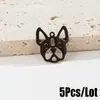 Novos Acessórios para Joias DIY Pingente de Animal Pug Aço Inoxidável Galvanizado Brilhante Acessórios Pequenos Feitos à Mão Brincos