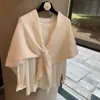 Cachecol Triangular de Lã Grossa Versátil de Alta Qualidade para Outono e Inverno, Xale Tricotado, Cachecol Colete para Roupa Externa