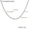 Novo Estilo Simples Rice Bead Pulseira de Vidro Colar Colar Nicho All-match Unisex Titanium Steel Jewelry terno