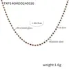 Novo Estilo Simples Rice Bead Pulseira de Vidro Colar Colar Nicho All-match Unisex Titanium Steel Jewelry terno