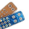 Pulsera Punk Popular Transfronteriza Europea y Americana Estilo Hip-Hop Pedrería Calavera Cruz Decoración de Muñeca Pulsera Fiesta