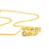 Collar Inteligente 520 para Mujer Cadena de Clavícula de Plata S925 Moderna Joyería Colgante de Celebridad de Internet Color Oro y Plata para el Cumpleaños Digital de la Novia