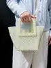 Nova Bolsa de Celular Tecida com Pérolas Artificiais Feita à Mão para Mulheres, Bolsa de Mão Suave Estilo Francês, Bolsa de Nicho Ins