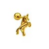 Clavo de acero inoxidable chapado en oro de 18 quilates con circonita para cartílago, joyería de piercing microincrustada, exquisita y compacta