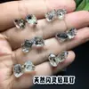 Pendientes de plata de ley s925 con diamantes naturales brillantes en bruto, pendientes originales únicos irregulares de energía de cristal de aceite personalizados