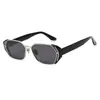 Colección de Gafas de Sol de Metal, Nuevo Estilo de Alta Gama para Mujer, Moda Personalizada Fotografía Callejera, Gafas de Sol Lisas Ojo de Gato Anti-UV para Hombre