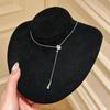 Colar Minimalista com Pingente de Gota Cintura Fina para Mulheres, Simples e Descolado, Deslumbrante e Requintado, Moda de Nicho Levemente Luxuosa para Mulheres