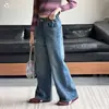 Jeans para Niña 2026 Nuevo Estilo Otoño, Bolsillo Cuadrado Mediano y Grande para Niños, Pantalones de Pierna Ancha con Perlas, Pantalones de Pierna Recta, Pantalones Largos de Otoño para Niños