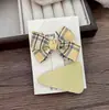 Nuevo Accesorio para el Cabello de Tela Color Crema Coreana Pinza de Pelo con Lazo Cuadros Color Sólido Pin BB Adorno para el Cabello Pinza para el Cabello