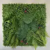 Parede de plantas simulada 100*100, parede de plantas verdes tridimensional, decoração com flores e grama artificiais, fundo verde, parede popular da internet