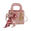 Bolsa de mão plissada de alta qualidade transfronteiriça no estilo Lady Dior, nova moda 2026 elegante bolsa de ombro, bolsa quadrada pequena transversal