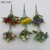 Clavel Simulado de 5 Pétalos y 10 Cabezas Ramo Pequeño Flor Artificial Arreglo Floral Camino de Boda Decoración para el Hogar Material de Flor de Seda Transfronterizo