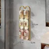 Estante para Chanclas de Baño, Montaje en Pared sin Taladro, Puerta de Inodoro, Trasera de Pared, Drenaje, Apilable, Zapatero, Estante de Almacenamiento