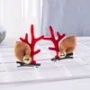 Presilhas de Cabelo com Galhos de Natal, Acessórios de Cabelo de Natal, Presilhas Fofas para Crianças, Presilhas de Cabelo de Rena Desenho Animado Celebridade da Internet, Acessórios de Cabelo para Meninas Atacado