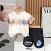 Camiseta de Elefante Bebé Traje de Manga Corta Verano Estilo Occidental Ropa Infantil Delgada Ropa Infantil Baby Boomer Guapo Niño de 1 Año