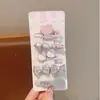 Pinza BB rosa flor de cerezo dulce para el cabello de niños, pinza lateral linda de florcita, pinza para flequillo dopamina, accesorio para el cabello de niñas