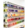 Estante de Exhibición para Pared Pindou Estante Transparente de Acrílico en Forma de U Estante de Almacenamiento para Colgar en la Pared DIY para Cuentas Frijolitos Botellas