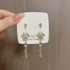 Brincos Borboleta com Franja e Zircônia Rosa em Prata Leve Doce High-end Pendente Moda Elegante Versátil para Mulheres