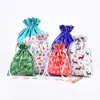 Saco de Presente de Natal Transfronteiriço da Amazon Saco de Presente de Natal com Cordão Saco de Presente de Natal de Folha de Alumínio Saco de Presente de Natal