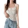 Nuevo Top sin Mangas Hueco con Lazo Fresco Dulce Chica Picante de Punto con Tirantes Chaleco de Verano para Mujer