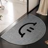 Alfombrilla de Suelo de Goma Huitu Tejida con Forma de Abanico Semicircular Estampada Alfombrilla para el Pie de Baño Estudio Sala de Estar Antideslizante Absorbente de Agua