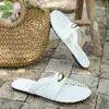 Nuevas Sandalias Planas de Malla Transpirable de Talla Grande Mary Jane de Comercio Exterior para Mujer, Medias Zapatillas de Malla Transpirable de Red con Punta Cerrada