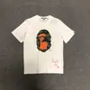 Marca da Moda Cabeça de Macaco Camuflada Transfronteiriça Manga Curta 230g Peso Pesado Comércio Exterior Atacado Unissex Dropshipping Camiseta Tubarão