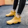 Alemão antiderrapante botas de chuva dos homens curto sapatos impermeáveis das mulheres low-top botas de chuva cozinha sapatos de borracha galochas lavagem de carro pesca sapatos de casal