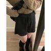 Pantalones de Mujer de Pierna Ancha de Cintura Alta, Shorts de Punto Holgado, Pantalones Casuales de Silueta Elástica para Mujer de Otoño e Invierno, Pantalones de Invierno