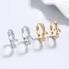 Pendientes de lazo, sensación de lujo ligero y alta gama, joyería transfronteriza de plata 925 para mujer, pendientes de diseño de nicho, cierres de oreja de circón