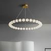 Anillo de Lujo de Nueva Entrada Nórdico Lámpara de Sala de Estar Estilo Americano Simple Diseñador Comedor Dormitorio Moderno Minimalista Candelabro de Cobre Completo