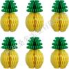 Bola de panal de piña en stock, muy vendida, decoración hawaiana para fiestas navideñas de verano con forma de panal de calabaza y piña bronceada.