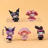 Decoraciones para pastel de fiesta, figuras de moda de My Melody y Kuromi, accesorios para pasteles de cumpleaños de niñas