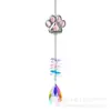 Apanhador de Sol de Metal com Garra de Cachorro e Gato com Diamante Pegajoso Pingente de Cristal Pingente DIY Lembrança Animal Mercadorias Transfronteiriças da Amazon