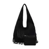 Bolso de Hombro con Borlas Escarchadas Transfronterizo para Mujer Moda Cuero Europeo y Americano Bolso Cruzado Retro Bolso de Mujer Bolsos