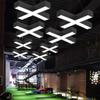 Lámpara de araña LED de oficina, estilo industrial hexagonal simple, lámpara de estilo de gimnasio, decoración creativa para tienda de centro comercial