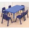 Mesa Rectangular de Plástico con Patas Ajustables de Acero Inoxidable. Mesa de estudio. Mesa para Niños de Preescolar. Escritorio Estudiantil con Mesa y Silla