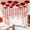 Conjunto de Decoração de Quarto de Casamento Sala de Estar Lado do Noivo Lado da Noiva Casa Nova Alegria Pingente de Personagem Serpentinas de Teto Enfeites Decorativos Suprimentos