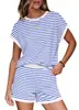 Verano 2026 Nuevo Transfronterizo Europeo y Americano Amazon Comercio Exterior Moda Casual Traje Cuello Redondo Holgado Pijama para Mujer