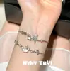 Joyas Estrella Luna Diosa Fritillaria Piedra Preciosa Pulsera Lujo Ligero Gama Alta Lazo Zirconia Collar traje