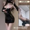 Hombre Quiere Sexo Lencería Sexy Falda de Cuero Uniforme Tentador Cadera Cuerpo Ropa de Mujer Caliente Abertura Pasión Traje de Club Nocturno