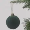 Bolas de Natal flocadas transfronteiriças, enfeites de Natal vermelhos para pendurar, decorações de árvore de Natal em formato de abóbora de plástico atacado