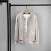 Cárdigan de punto suéter para hombre 2065 nuevo moderno ins suéter de cuello redondo color liso chaqueta casual juvenil para hombre