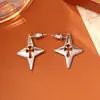 Pendientes de Aro Cruzados Huecos Estilo Europeo y Americano, Simples y Elegantes, Moda de Gama Alta, Pendientes Elegantes y Geniales Estilo Ins para Mujer