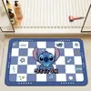 Alfombrilla de Suelo de Barro Diatomeas de Dibujos Animados Stitch Cocina Absorbente de Agua Antideslizante Secado Rápido Felpudo Entrada Entrada Felpudo Decorativo Lindo