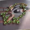 Moda europea y americana alta Oscar cactus vidriera brillante diamante collar cadena de clavícula banquete boda traje