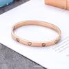 Venta Directa de Fábrica Spot Pulsera de Acero Titanio Clásica Clavo Trébol de Cuatro Hojas Corazón Cielo Estrellado Transfronteriza Europea y Americana