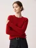 Suéter Grossinho 100% Cashmere Feminino Gola Redonda Trançado Manga Longa Pulôver Casual Versátil Malha Top Ombro Raglã