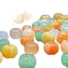 Jade de Seda Dorada Natural Multicolor con Agujero Pasante Campanilla de Viento Flor Calabaza Cuentas Pulsera DIY Joyería Colgante Accesorios Pequeños Piezas Sueltas Venta al por Mayor